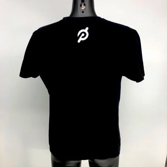 Peloton black logo spell out t shirt Size Small - Picture 2 of 3